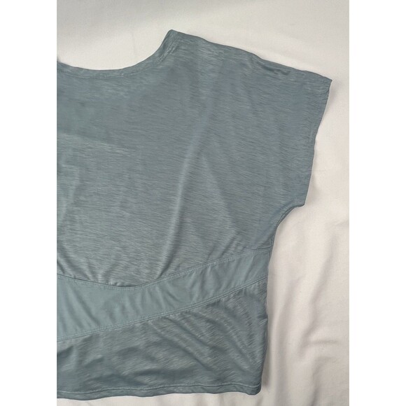 Lululemon No Inhibitions Cloud Blue Cropped Tee Cut Out Lightweight Sz 4 - Picture 12 of 13